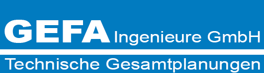 Logo GEFA Ingenieure GmbH Berlin | Technische Gesamtplanungen und Gebäudeausrüstuung - hier klicken, um zur Startseite zu gelangen